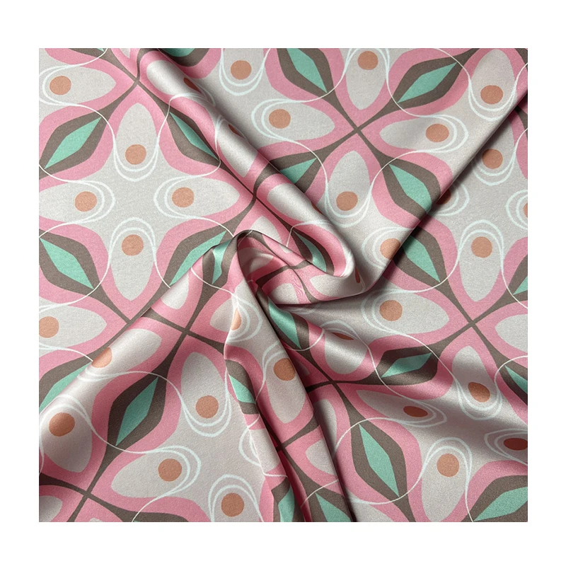 Designer Customization Design Printed Floral Print Silk Satin Fabric with High Quality