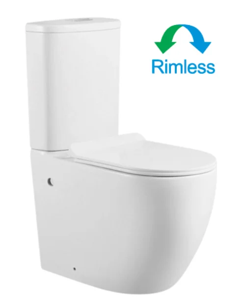 Hot sale WC rimless good price standard back to wall floor mounted two piece toilet