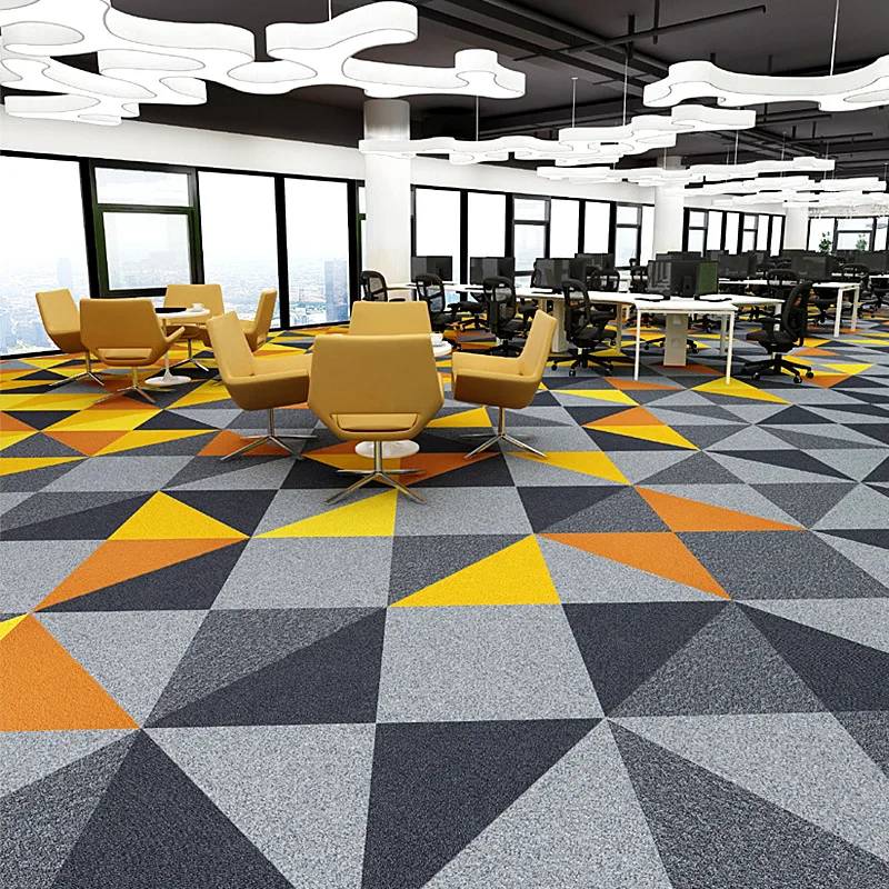 Buy 50 By 50 Buy Cheap Price Removable Thick Commercial Nylon Square Adhesive 50*50 Office Rug Carpet Tiles Floor For Sale