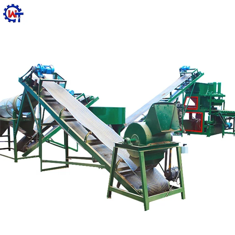 Automatic WT5-10 Clay Brick Making Machine Interlock Block Making Machine Compressed Earth Mud Block Making Machine