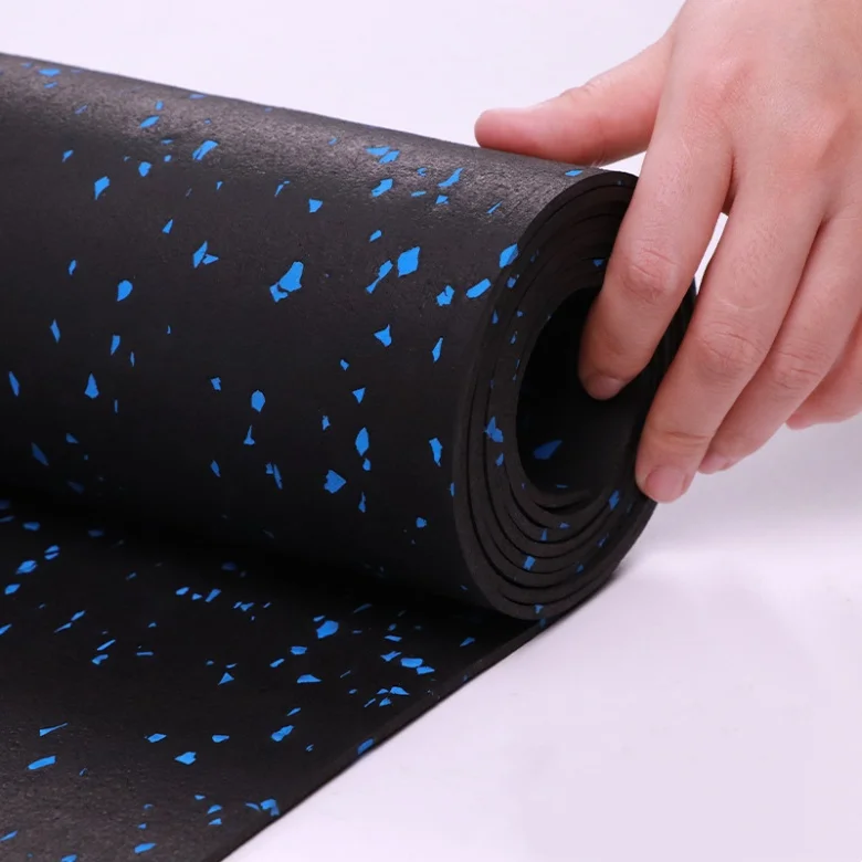 Noise Reduction Soft Gym Rubber Sports Flooring Roll with Epdm Granules