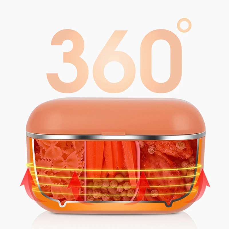 High Quality Modern Usb Electric Bento Lunch Box Heater Heating Food Portable Food Warmer Container Stainless Steel For Men