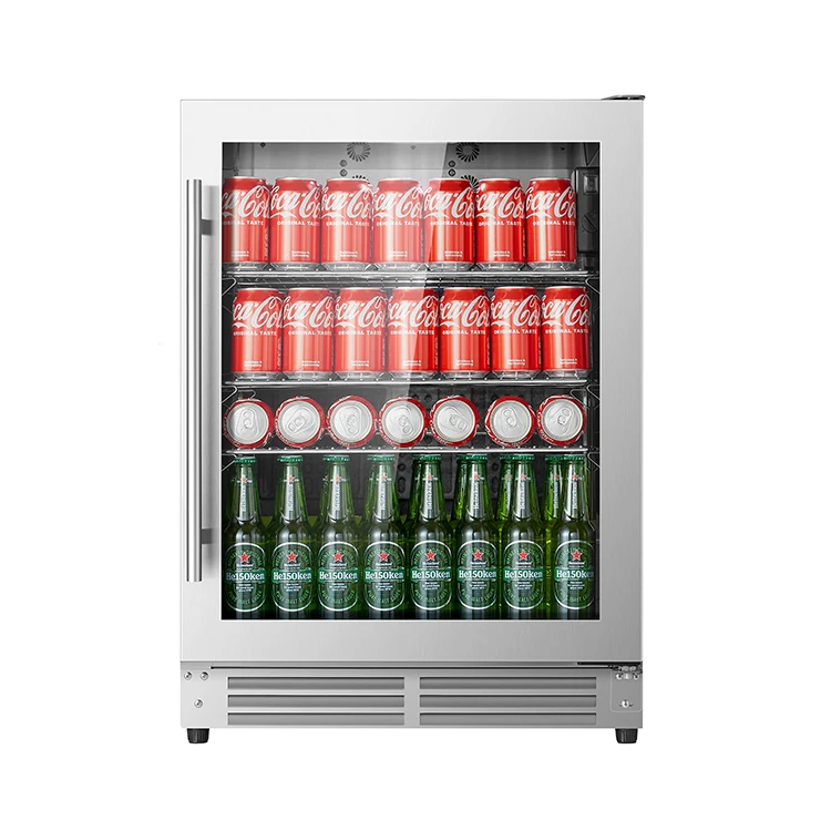 Sunnai OEM Glass Door Storage Can Cold Beverage Cooler Fridge For Home