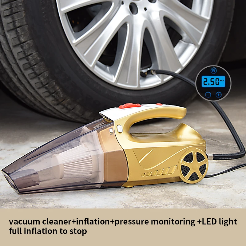 Car Vacuum Cleaner 4 in 1 multi-function with digital display car air pump, compressor, air pump, car vacuum cleaner