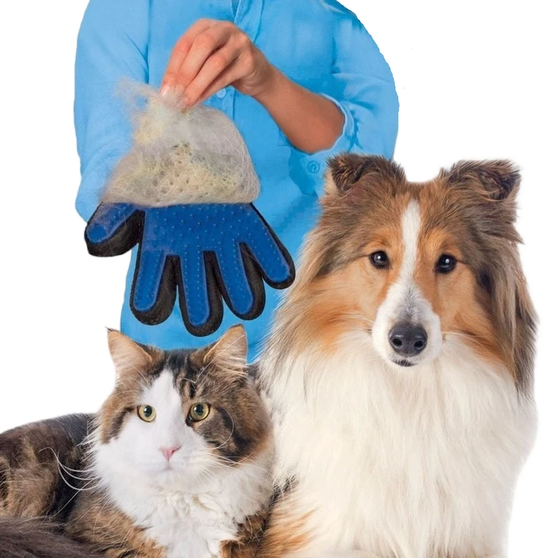 Customized Pet Grooming Gloves Deshedding Brush Cat Hair Remover Dog Bathing Brush for Cat and Dog Pet Bathing Products