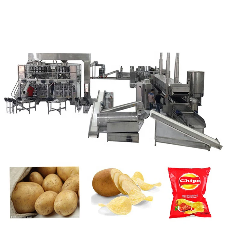 TCA customizable 500kg 1000kg automatic potato chips production line potatoes/banana chips machine