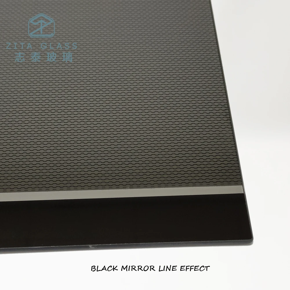 Factory Price Customized Black Mirror Printing Switch Panel Electronic Glass Touch Panel for Water Dispenser