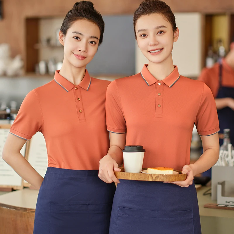 Hotel Front Office Uniforms Restaurant Manager Uniform Conjuntos Salon Work Clothes with Logo