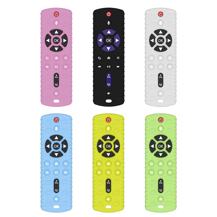 Remote shape sensory teething toys baby silicone teether eco friendly chew toys silicone baby teething toys