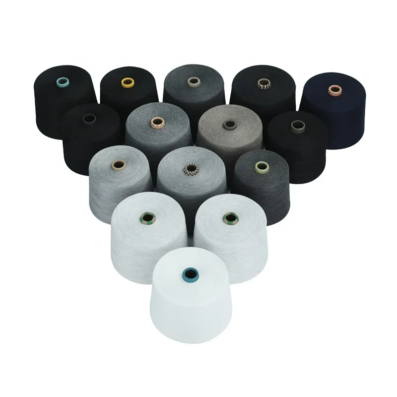 Wholesale Ne20 Ne30 Ne40  High Tenacity  Polyester Viscose Blended Spun Yarn For Making Socks Anti Pilling Socks Yarn
