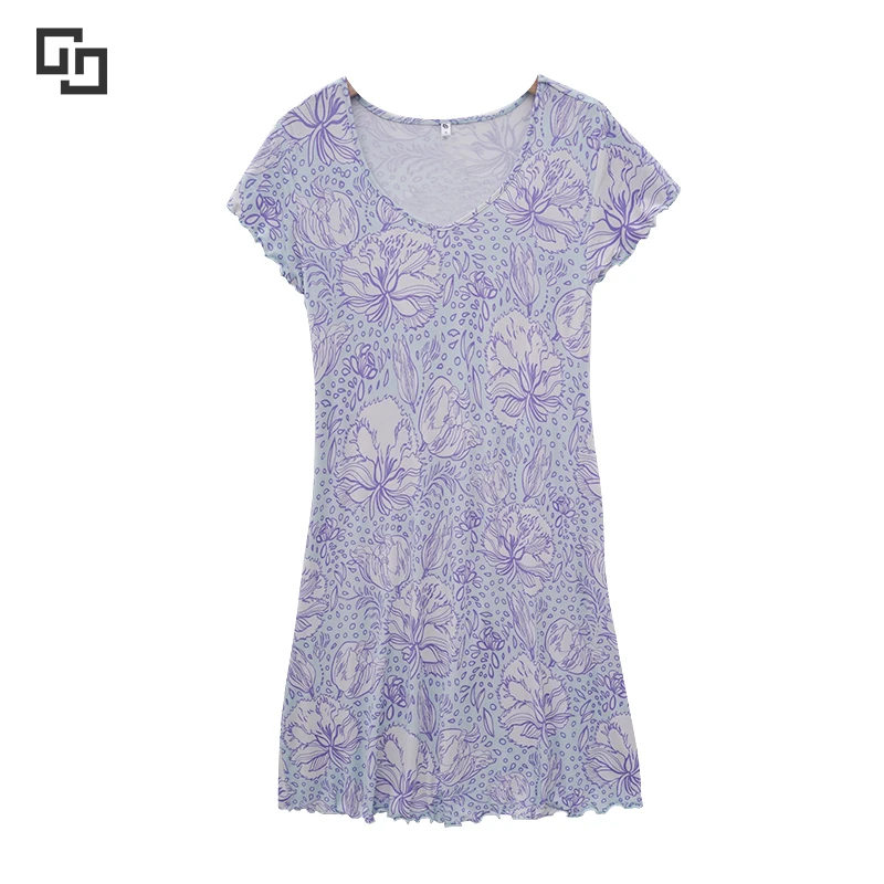 Wholesale Ladies Night Gown Custom Elegant Floral Nightgowns for Women