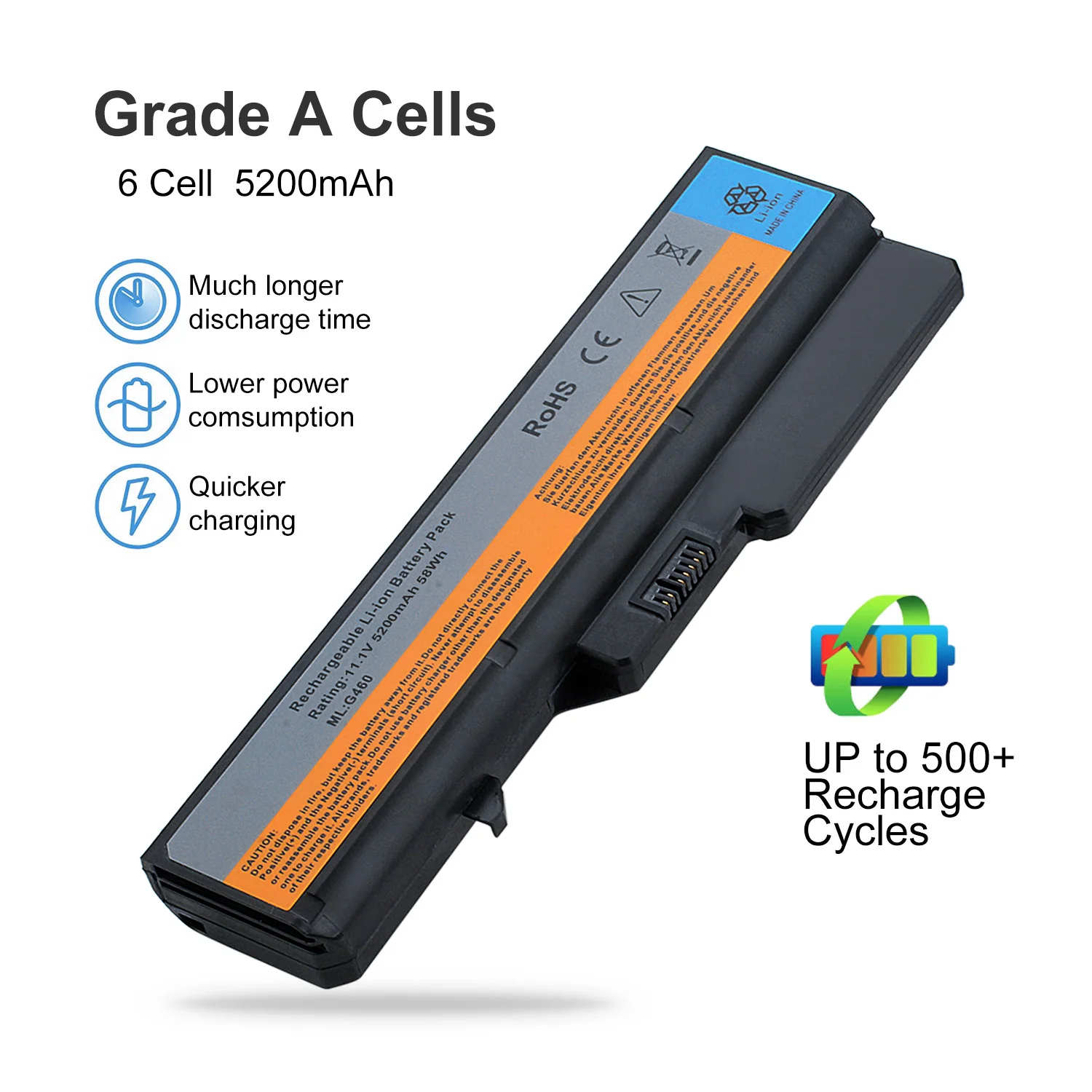 11.1V 5200 mAh Battery for Lenovo Laptop G460