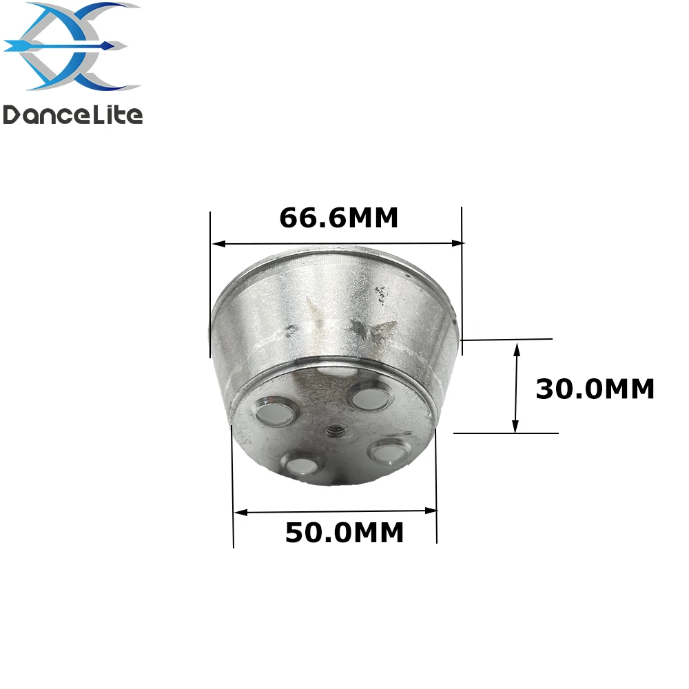 Customized High Quality 66.6MM 4LED Aluminum Reflector Smooth SMO Flashlight 4*LED CUP FOR 4Pcs 5050/3535 LEDs