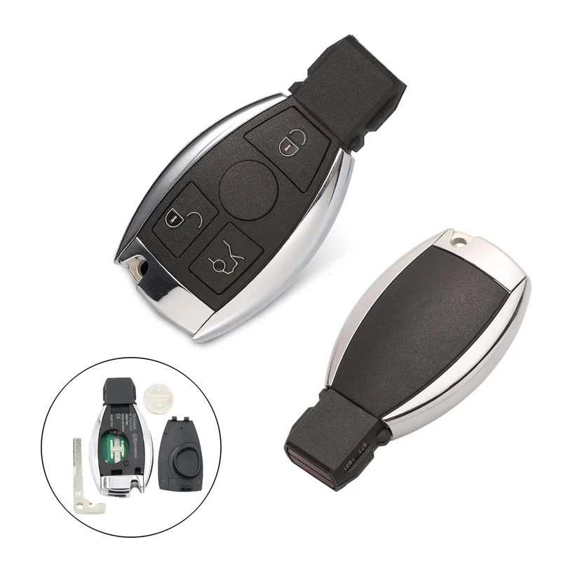 Smart 3-Button 433MHz Remote Key Fob for Mercedes Benz BGA B C E G S CLK SLK ML Class NEC Blade Key Cover Case