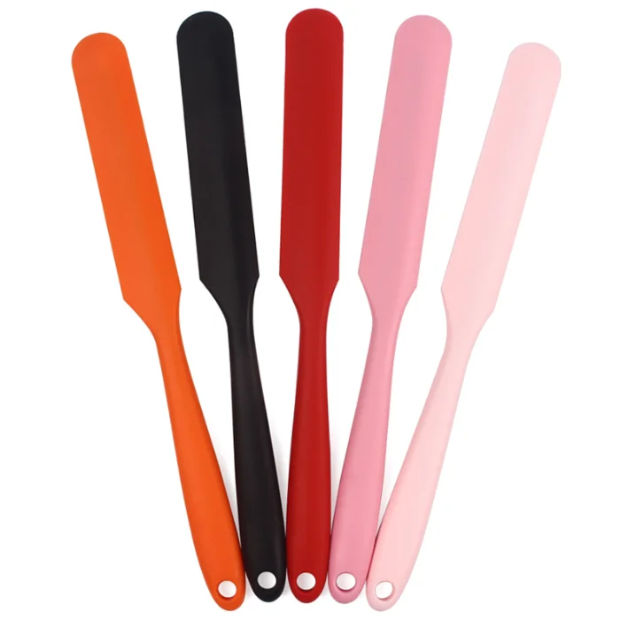 Non Stick Mixing Batter Scraper Heat Resistant Silicone Spreader Long Handle Spatula Baking Tool