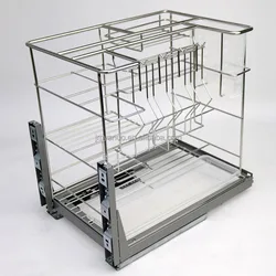 Cutlery Storage Rectangle Drawing Put Out Stainless Steel Kitchen Dish Rack