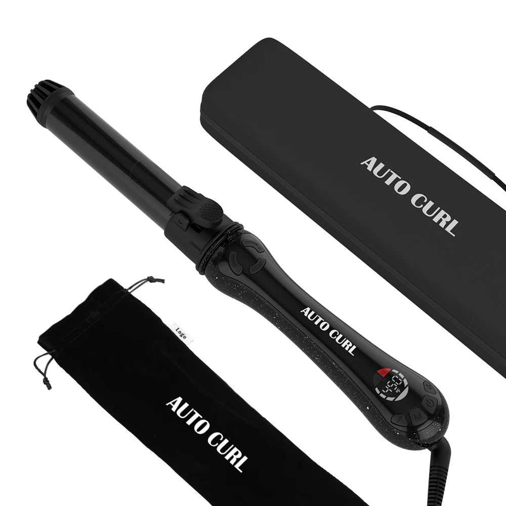 auto rotating ceramic titanium hair curlers automatic rotary  wand curling iron hair curler automatic rotating curling rotation