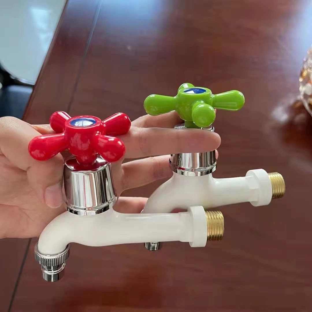 LJ-384 Top sale abs chrome plating kitchen sink tap chrome bathroom plastic basin pvc faucet tap