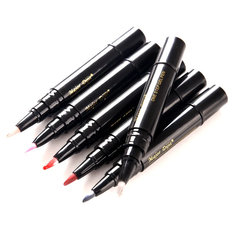 18-Color 3-in-1 UV Pen Manicure Kit Fashionable One-Step Gel Polish with LED Lamp No Base Top Soak HEMA Free Customizable Logo