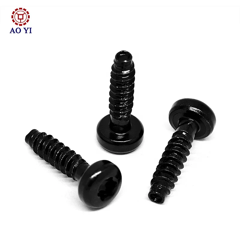 M3 Stainless steel Pan head Torx socket Screw with black plating Self-Tapping Screw