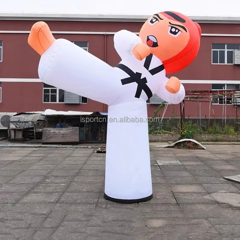 Inflatable Taekwondo high Giant Inflatable cartoon Karate for advertising street decoration