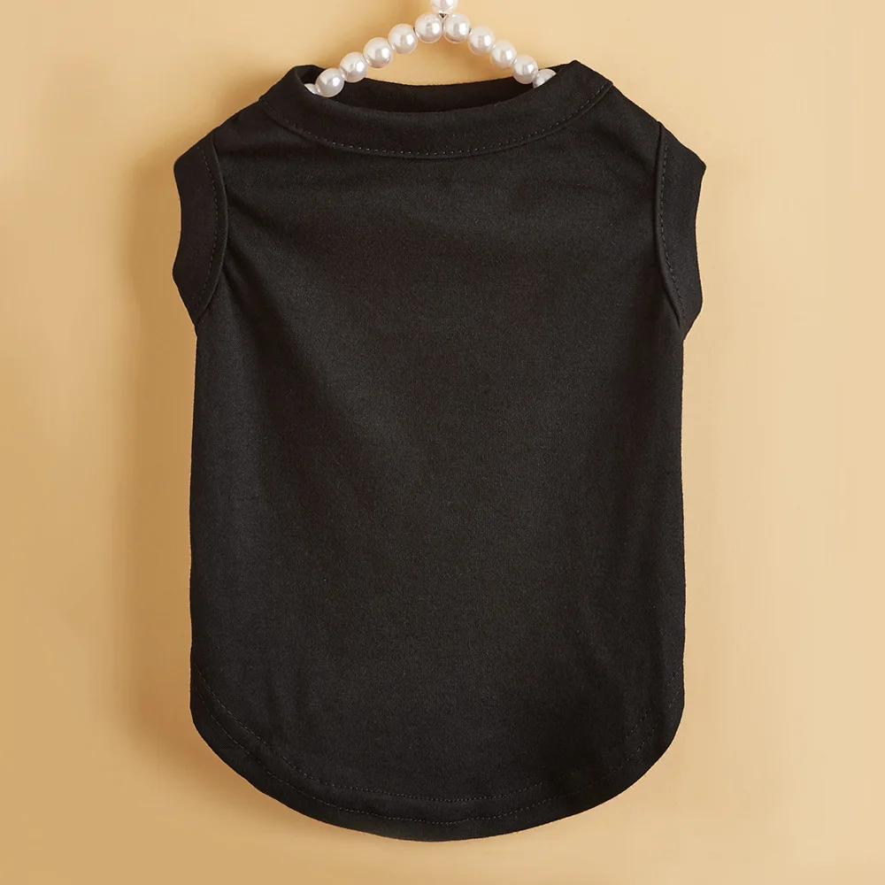 High Quality Summer Dog T-shirt Blank Dog Vest Clothes XS to L Size for Dogs Cheap Wholesale