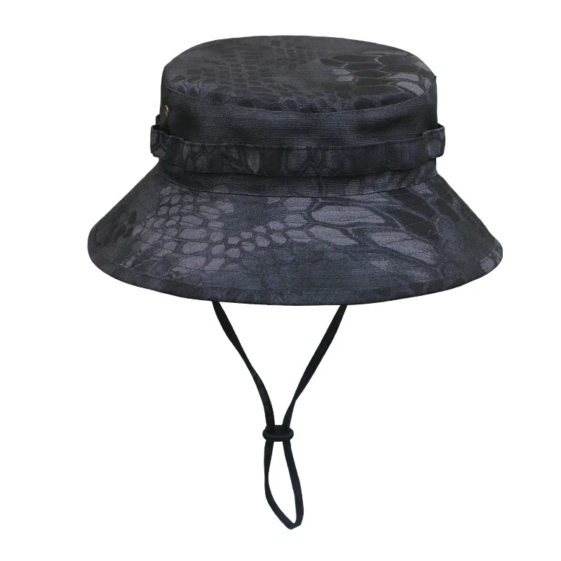CS-153 Camouflage Summer Fishing Bucket Hats For Outdoor Sports polyester cotton Bonnie hat