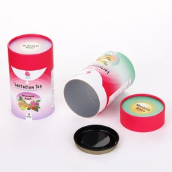 custom eco friendly recycled paper core round cylinder food grade tea coffee push up cardboard kraft paper tubes packaging