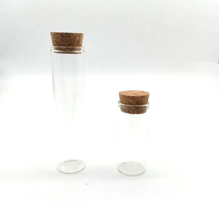 Borosilicate clear Small Mini test Tube Glass Bottle Vial Penicillin Jar Wishing Drifting Essential Oil with