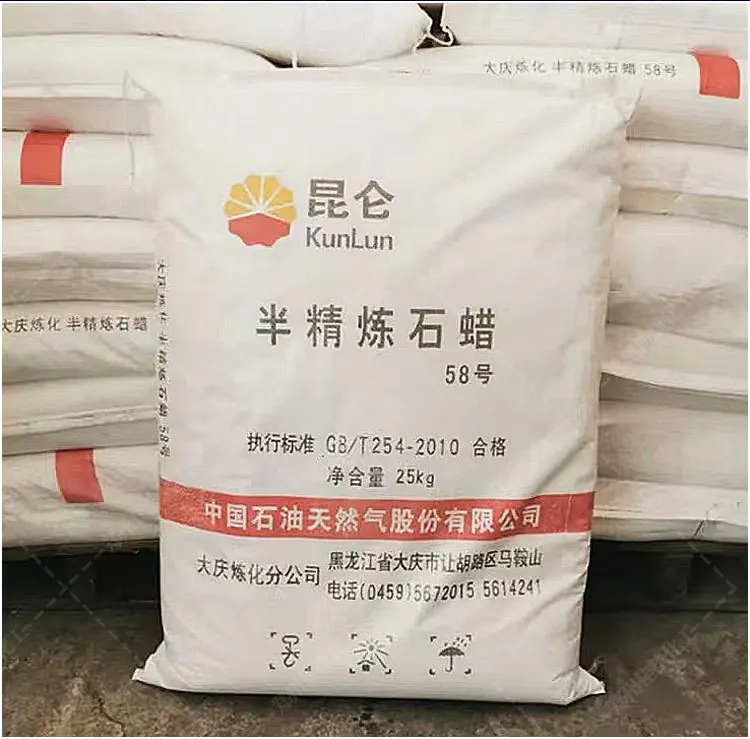 Semi Refined Bulk White Paraffin Wax for Candle Making Wholesale 25kg Blocks