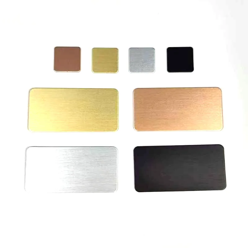 0.5mm 5052 6 Color Option Black Co2 Fiber Laser Engraving Blanks Anodized Aluminum Aluminium Metal Business Card Sheet Plate