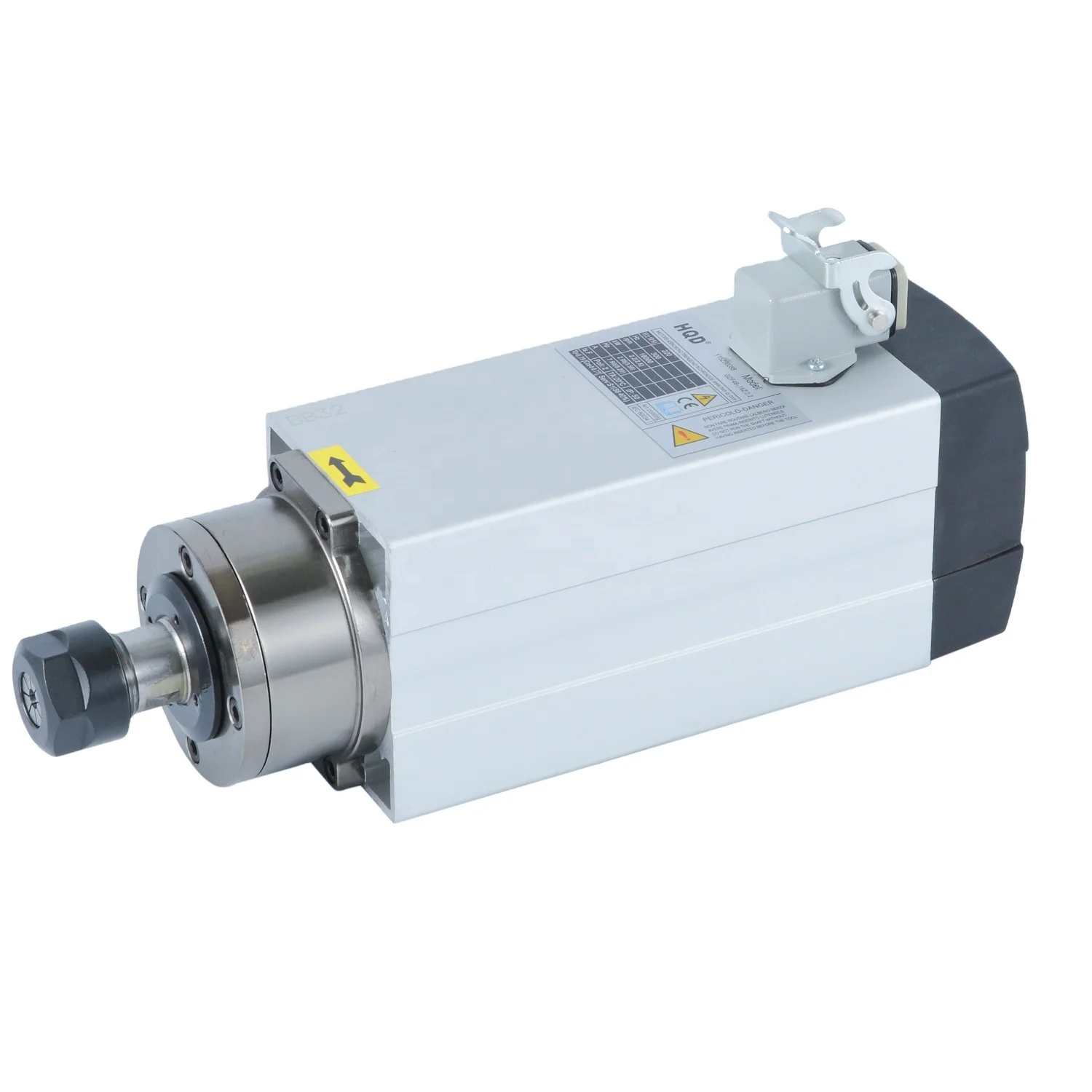 HQD 4.5kw Square Air-Cooling High Speed Spindle Motor Model_GDF60-18Z/4.5