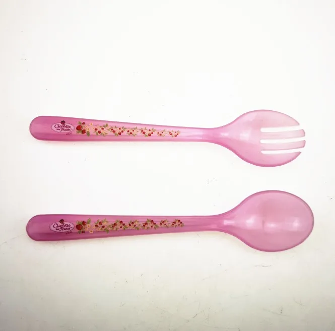 serving plastic salad tools Cutlery Spoon Salad Server Set spoon set