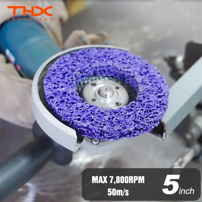 DIY 10 Pack Coral Button Wheel Purple 125 mm ( for Grinder Tool) Rust Removal Discs 125mm (22.2) and 125mm Coral Plate 125x22mm