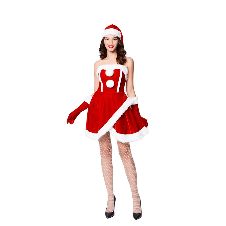 Fancy Mrs. Claus Christmas Costume,Santa Claus Lady Sexy Costumes