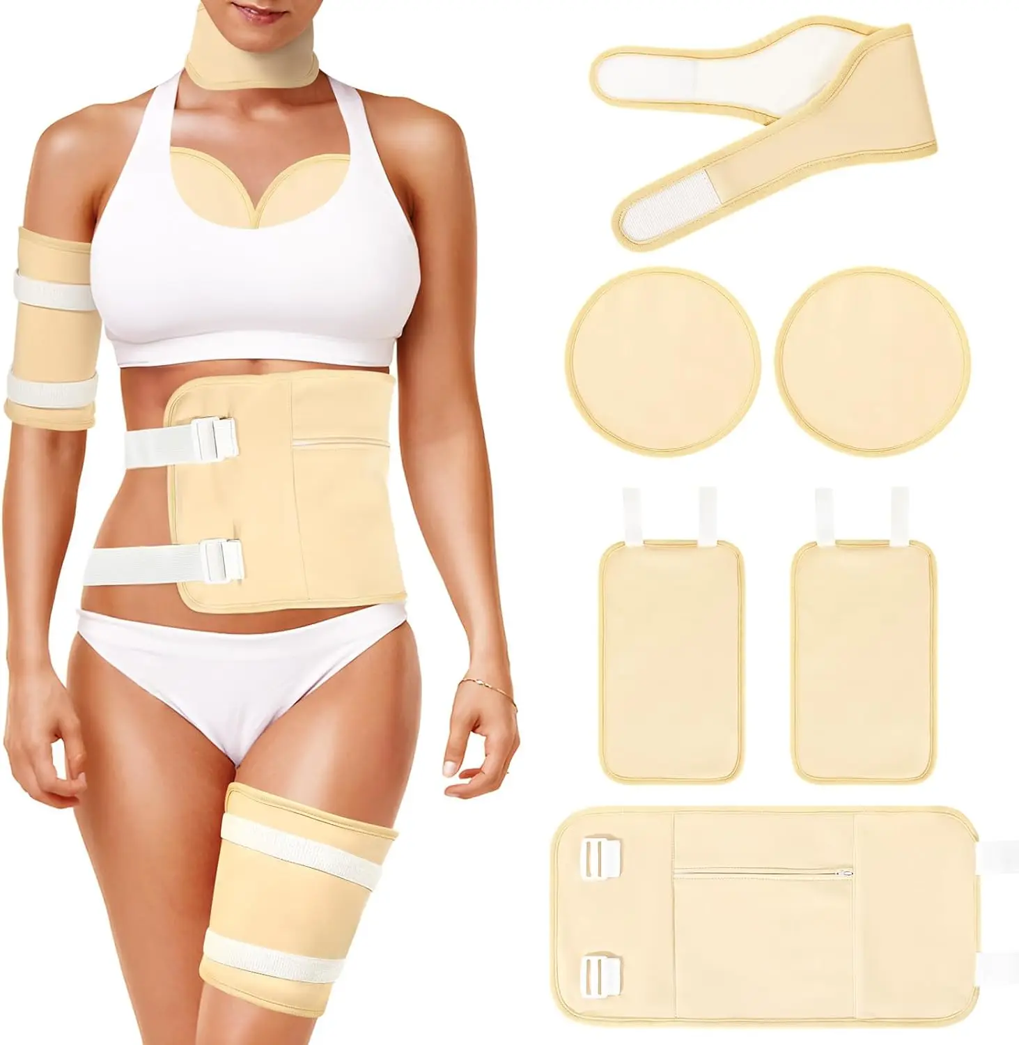 4 Pcs Castor Oil Pack Wrap Kit Reusable Organic Castor Oil Pack For Breast Liver And Neck Comfort Compress Soft Castor Oil Pack