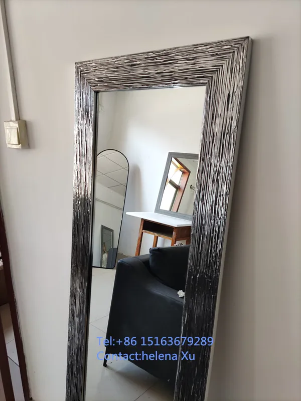 Brushed Nickel PS plastic frame full body over door mirror 40*150 30*120 cm Hanging wall mirror