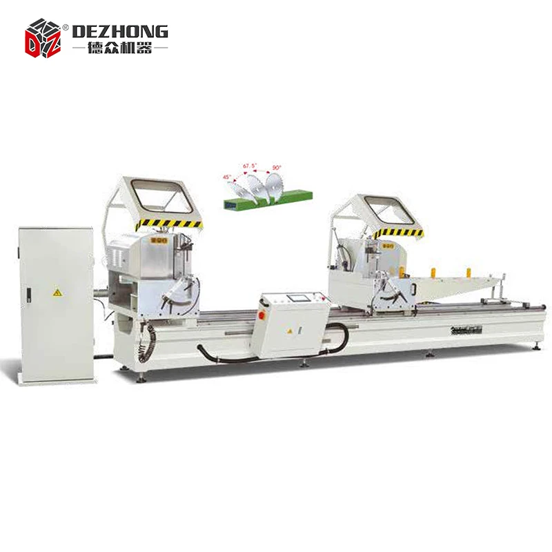 DEZHONG Double Head Saw CNC Cutting Aluminium Profile Machine for Manufacturing Plant & Window Making