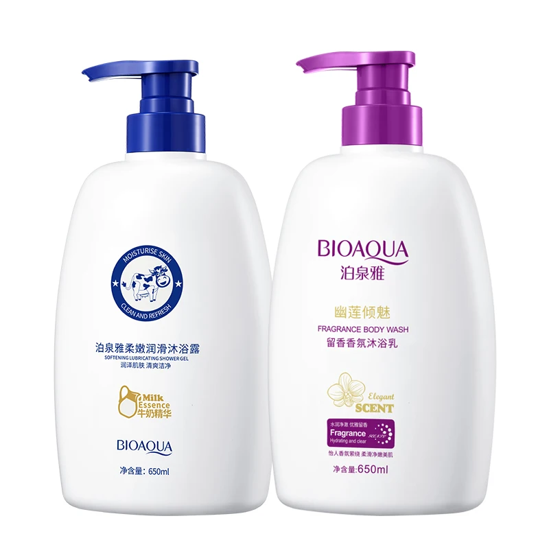 Оптовая продажа от производителя OEM BIOAQUA молочный Аминокислотный растительный экстракт глубокий увлажняющий отбеливающий гель для душа