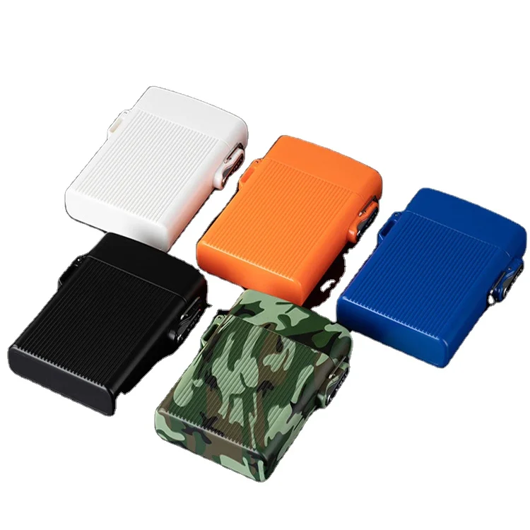 Custom Logo Waterproof Anti-pressure Cigarette Case 16 PCS Loaded cigarette With Lighter Portable Tungsten wire coil lighter