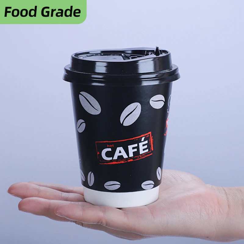 Customized Logo Design Disposable Printed Paper Single Wall Coffee Cups Eco Friendly Free Sample  Paper Cups
