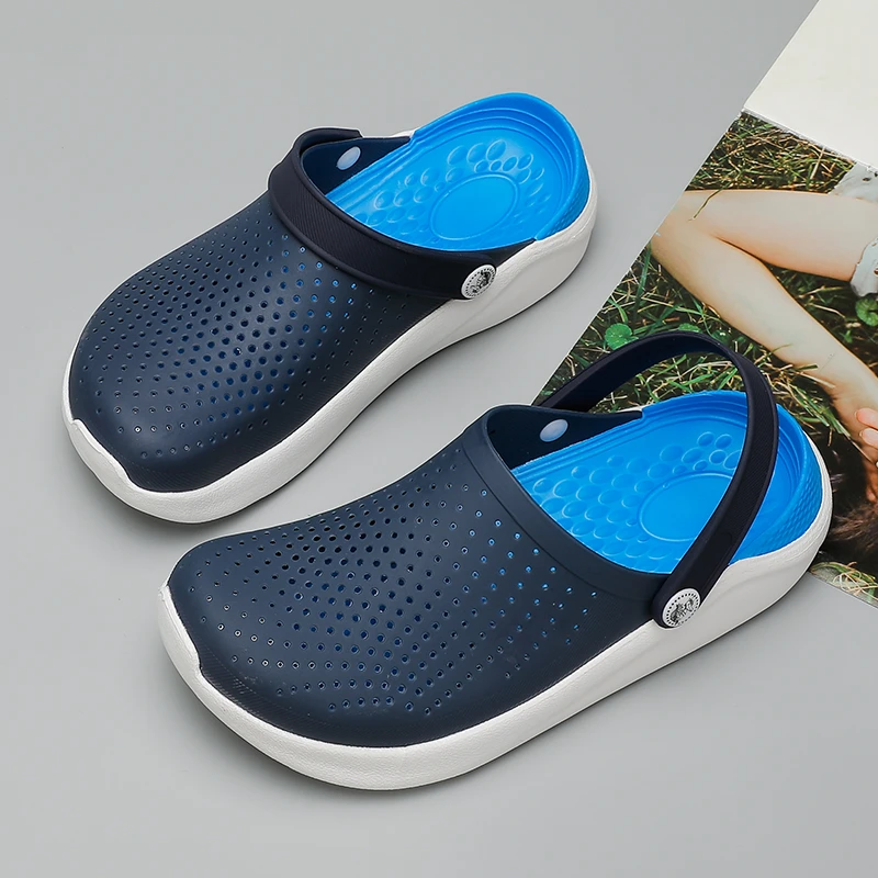 Wholesale Selling trend man women sandals custom own logo High Quality Fashion Beach Hole shoes New design Couples slippers