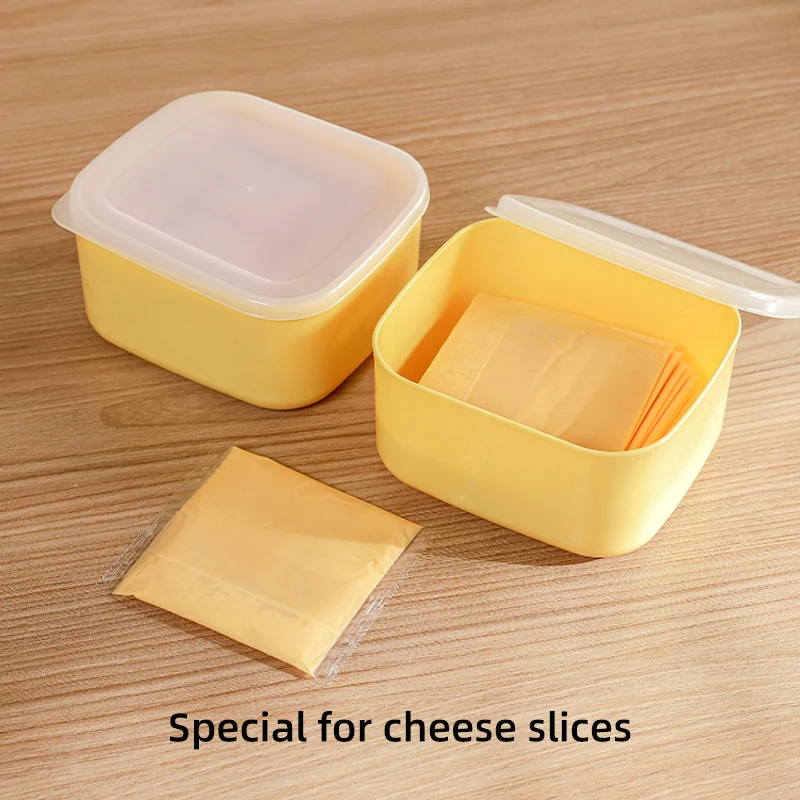Plastic Refrigerator Storage Cheese Box Portable Custom Logo and Packing Cheese Preservation Storage Box