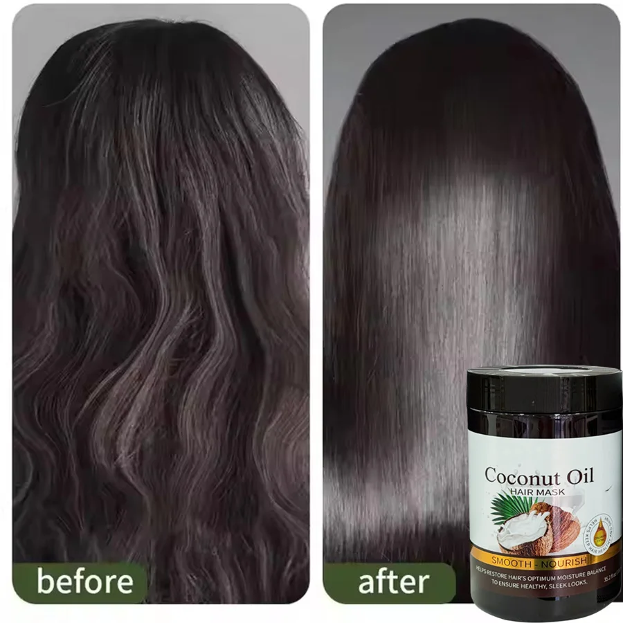OEM/ODM Natural coconut oil essence hair mask Nourishing and moisturizing care Deep treatment for hair damage Keratin hair mask