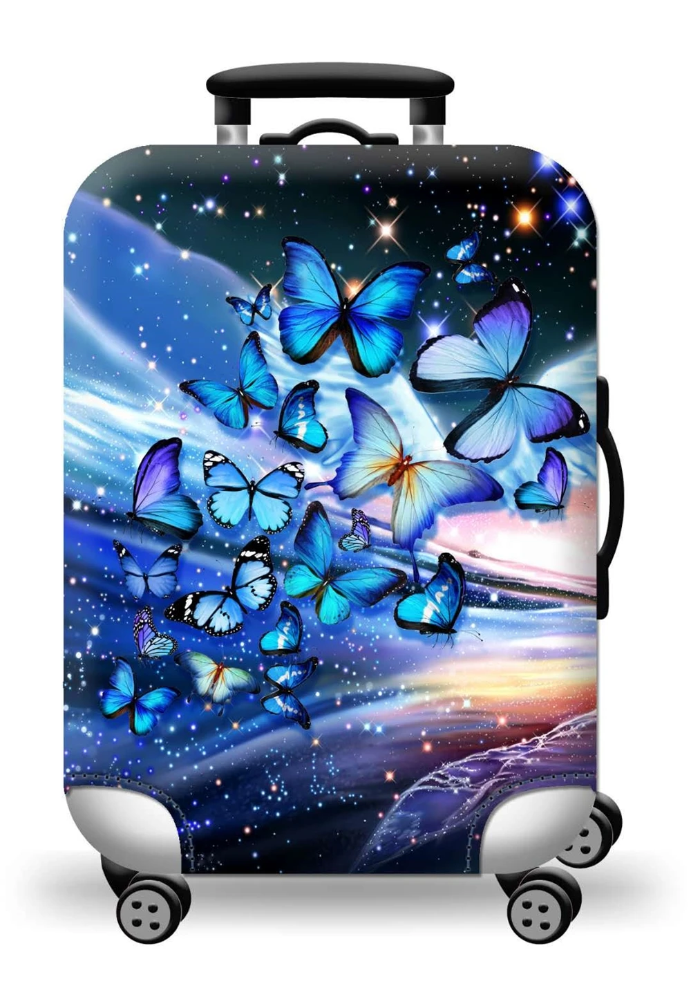 Stylish 3D Floral Spandex Luggage Cover Ready Stock XL Dustproof Protective Suitcase Cover Mainly Made Neoprene Polyester Fabric