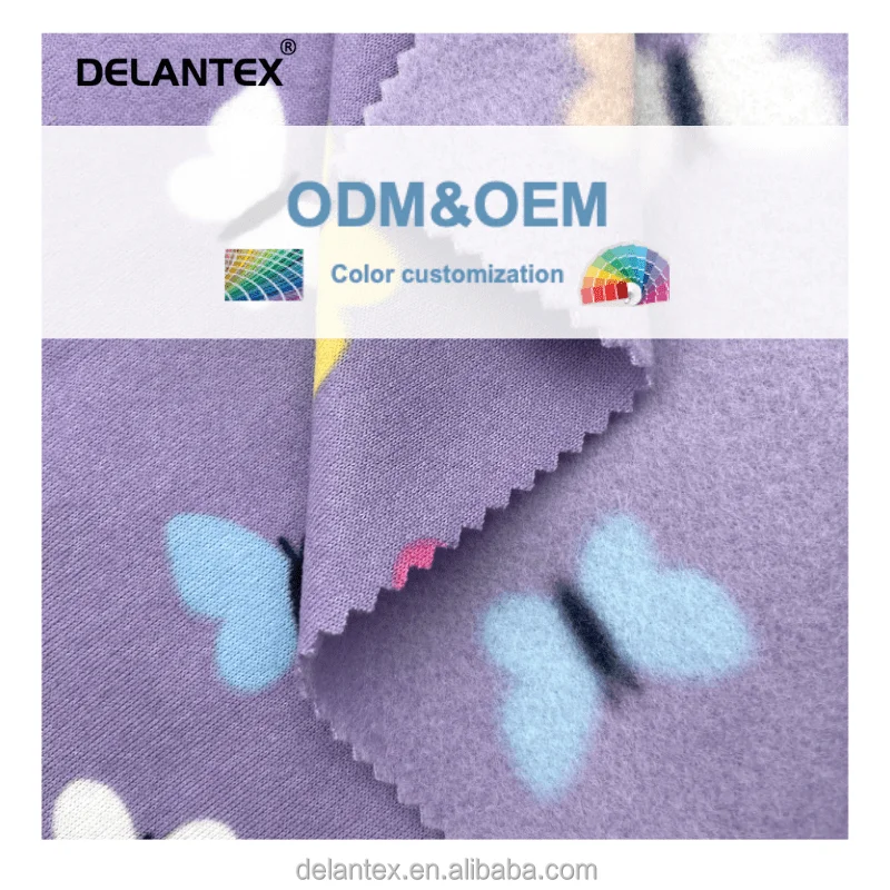 Delantex 150D/96F FDY цифровая печать полярная уникальная флисовая ткань по метру