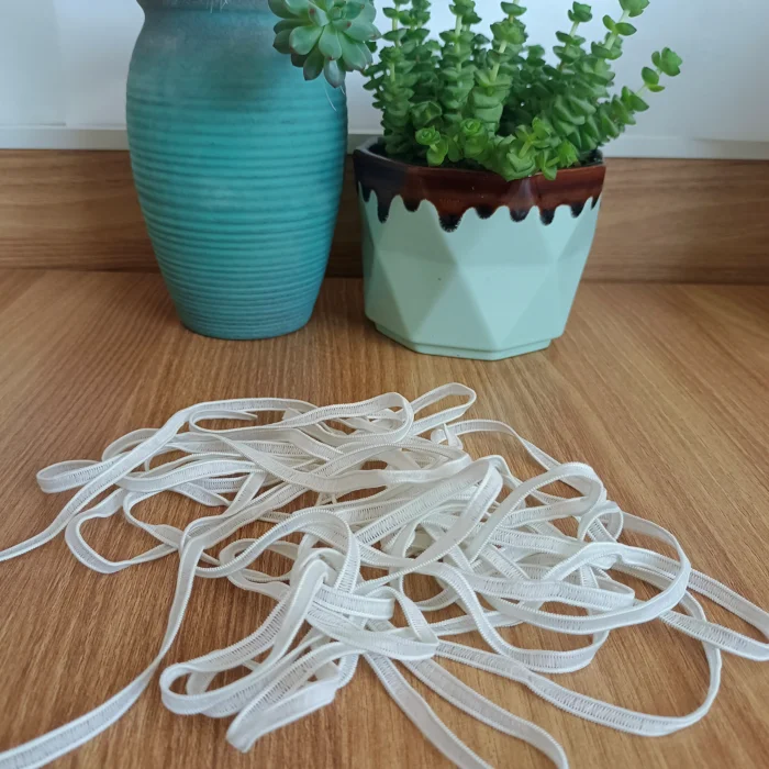 Wholesale Elastic Thread White Double Elastic 4mm Elastic Natural Rubber Band For PE Shower Cap