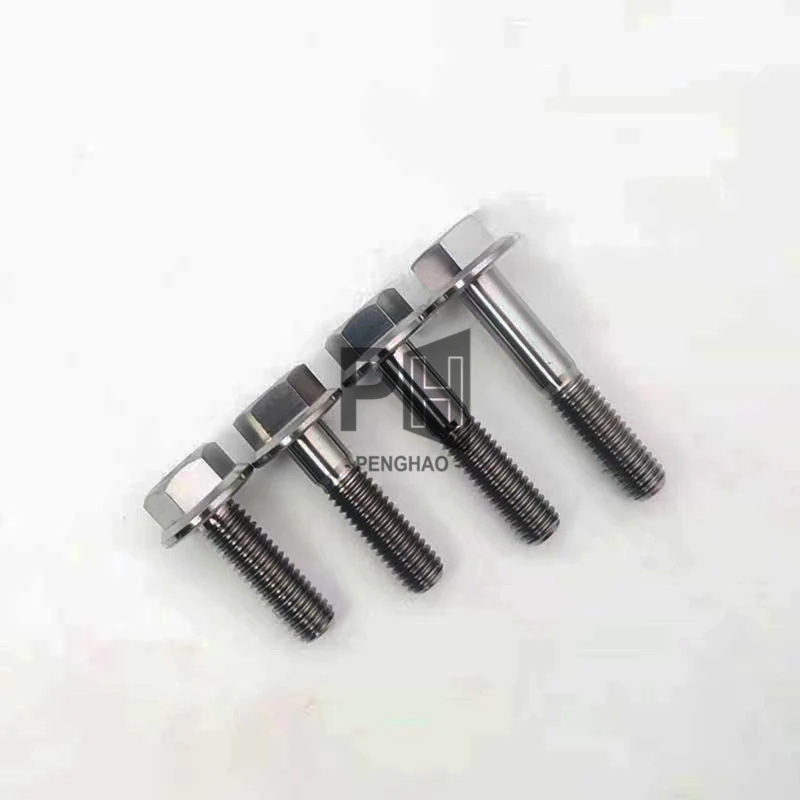 Titanium Flange Hex Bolt M6x10/15/20/25/30/35mm Custom Baut Titanium Wsrna OEM Ti Screws for Motorcycle Retrofit