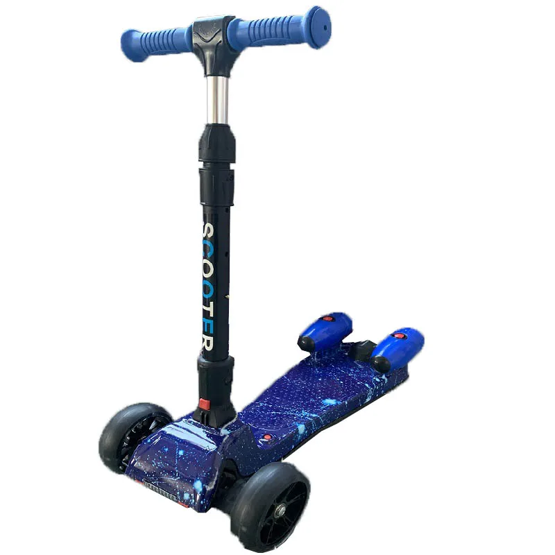 2022 изготовленный на заказ дешевые 3 колеса электрический складной самокат электрический спрей пузырь Детский самокат для детей ясельного возраста ножной скутер