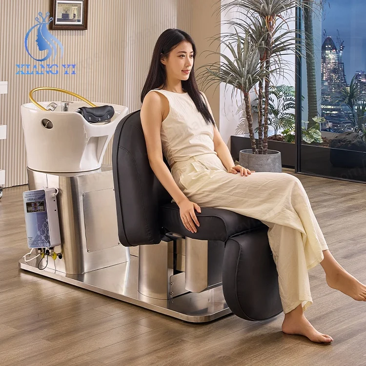 Beauty Salon Electric Lifting Hair Washing Thai Massage Chair Head Spa Shampoo Bed